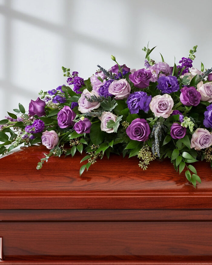 Purple & Lavender Casket Spray