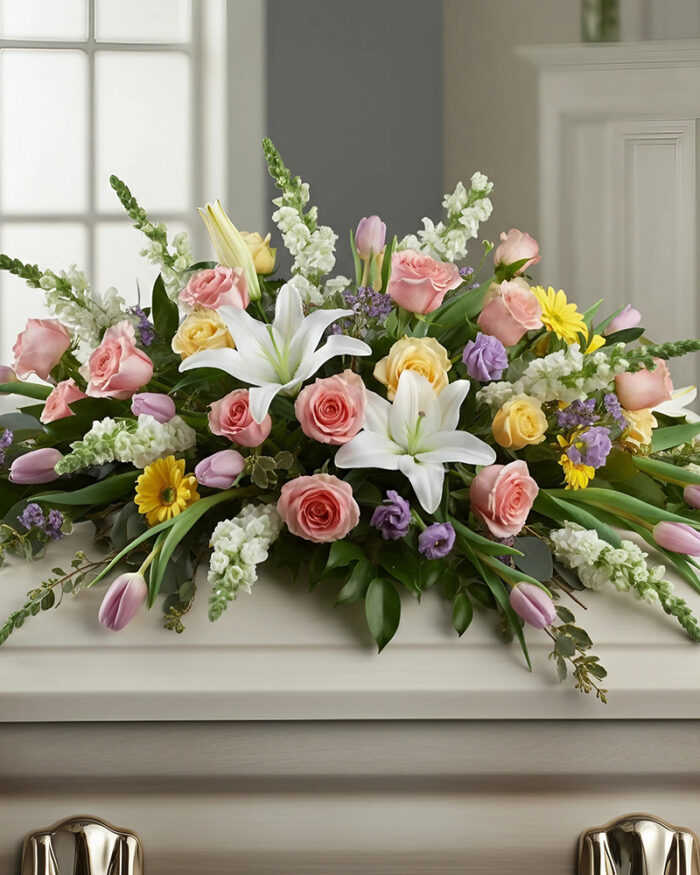 Multi-Color Flower Casket Spray