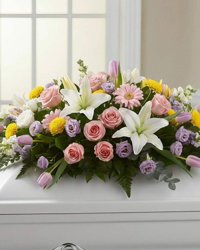Pastels & Pinks Casket Spray