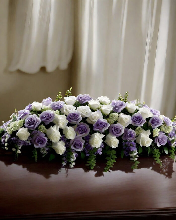 Purple and White Roses